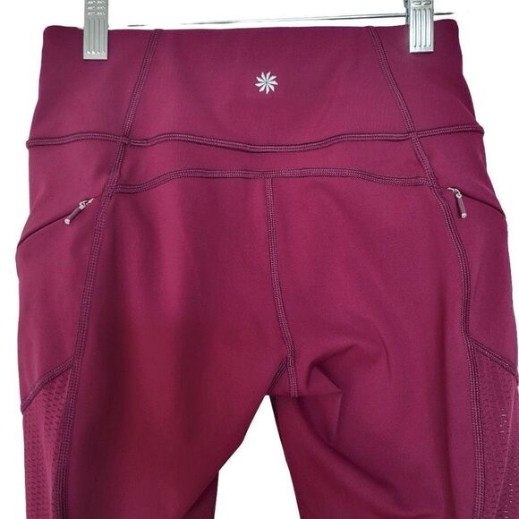Athleta Contender Mesh Tight/Legging Powerlift in Beach Plum Size XSP - Picture 8 of 12